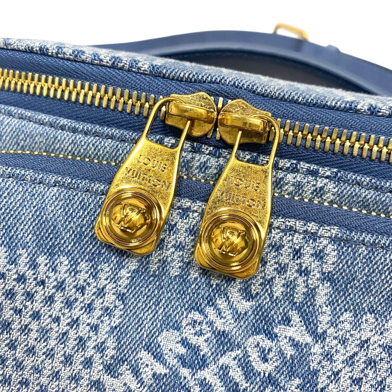 ルイ・ヴィトン LOUIS VUITTON ラッシュ・バムバッグ N00205 デニムブルー ゴールド金具 ダミエ・デニム3D ユニセックス ボディバッグ