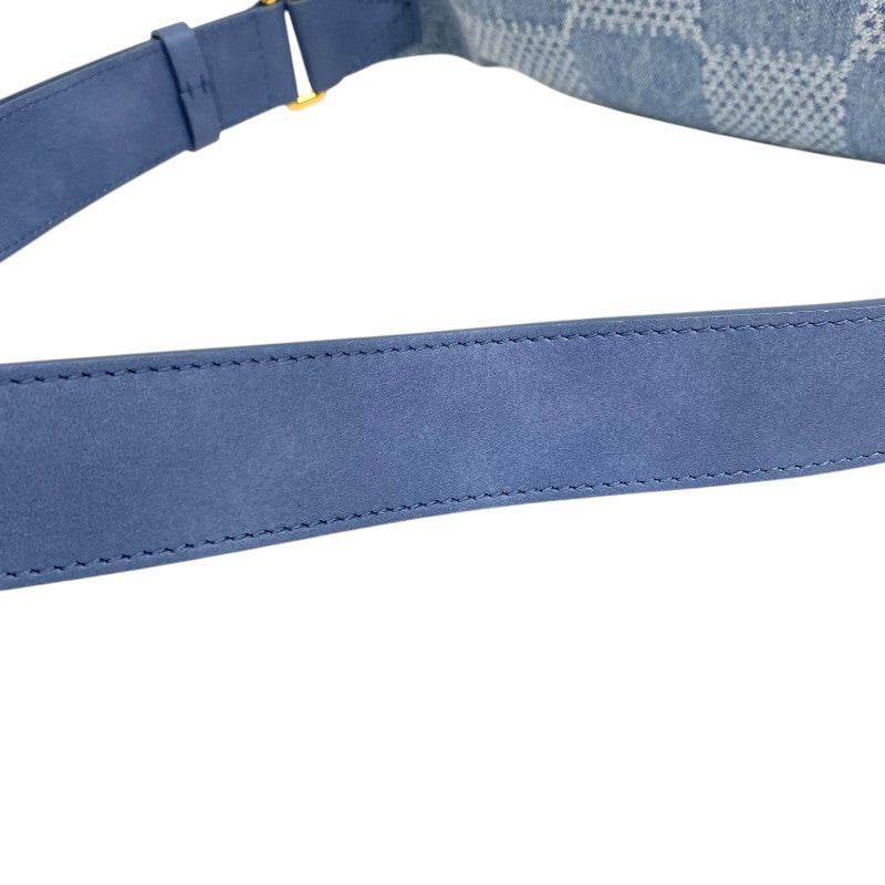 ルイ・ヴィトン LOUIS VUITTON ラッシュ・バムバッグ N00205 デニムブルー ゴールド金具 ダミエ・デニム3D ユニセックス ボディバッグ