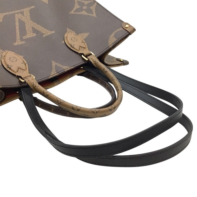 ルイ・ヴィトン LOUIS VUITTON オンザゴーMM M45321 ブラウン モノグラムジャイアントリバース レディース トートバッグ