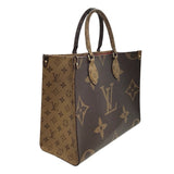 ルイ・ヴィトン LOUIS VUITTON オンザゴーMM M45321 ブラウン モノグラムジャイアントリバース レディース トートバッグ