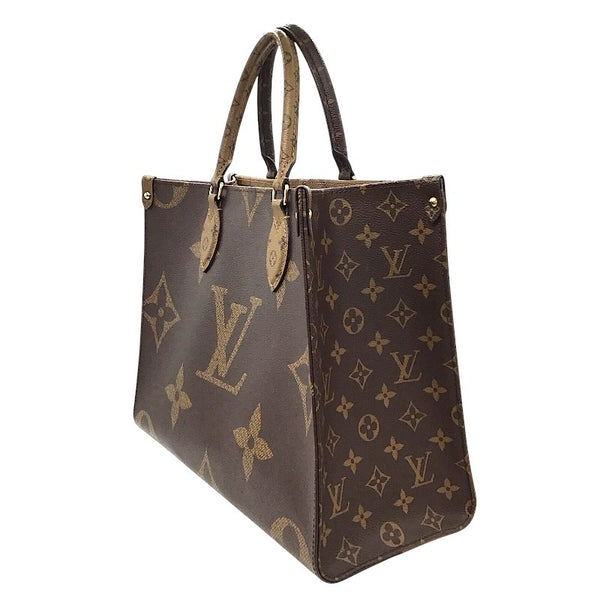 ルイ・ヴィトン LOUIS VUITTON オンザゴーMM M45321 ブラウン モノグラムジャイアントリバース レディース トートバッグ