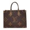 ルイ・ヴィトン LOUIS VUITTON オンザゴーMM M45321 ブラウン モノグラムジャイアントリバース レディース トートバッグ