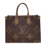 ルイ・ヴィトン LOUIS VUITTON オンザゴーMM M45321 ブラウン モノグラムジャイアントリバース レディース トートバッグ
