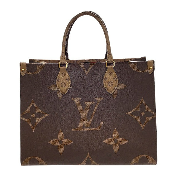 ルイ・ヴィトン LOUIS VUITTON オンザゴーMM M45321 ブラウン モノグラムジャイアントリバース レディース トートバッグ