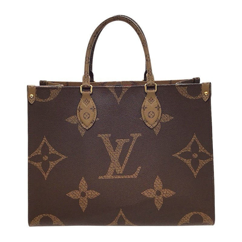 ルイ・ヴィトン LOUIS VUITTON オンザゴーMM M45321 ブラウン モノグラムジャイアントリバース レディース トートバッグ