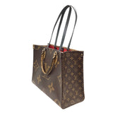 ルイ・ヴィトン LOUIS VUITTON オンザゴーMM M45321 ブラウン モノグラムジャイアントリバース レディース トートバッグ