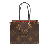 ルイ・ヴィトン LOUIS VUITTON オンザゴーMM M45321 ブラウン モノグラムジャイアントリバース レディース トートバッグ