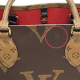 ルイ・ヴィトン LOUIS VUITTON オンザゴーMM M45321 ブラウン モノグラムジャイアントリバース レディース トートバッグ