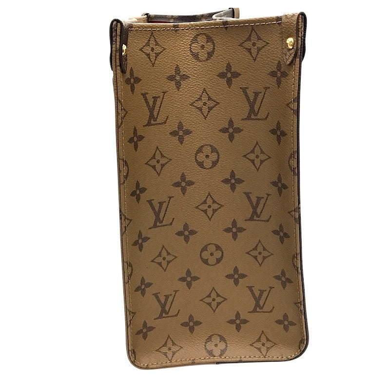 ルイ・ヴィトン LOUIS VUITTON オンザゴーMM M45321 ブラウン モノグラムジャイアントリバース レディース トートバッグ