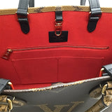 ルイ・ヴィトン LOUIS VUITTON オンザゴーMM M45321 ブラウン モノグラムジャイアントリバース レディース トートバッグ