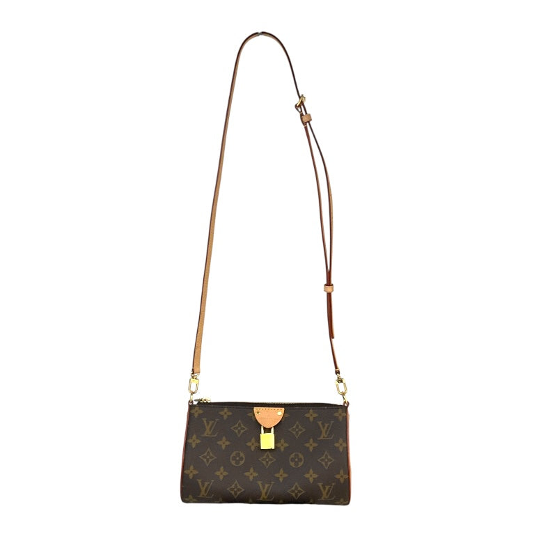 ルイ・ヴィトン LOUIS VUITTON ポシェット・ティレット MINI M12859 ブラウン モノグラムキャンバス レディース ショルダーバッグ