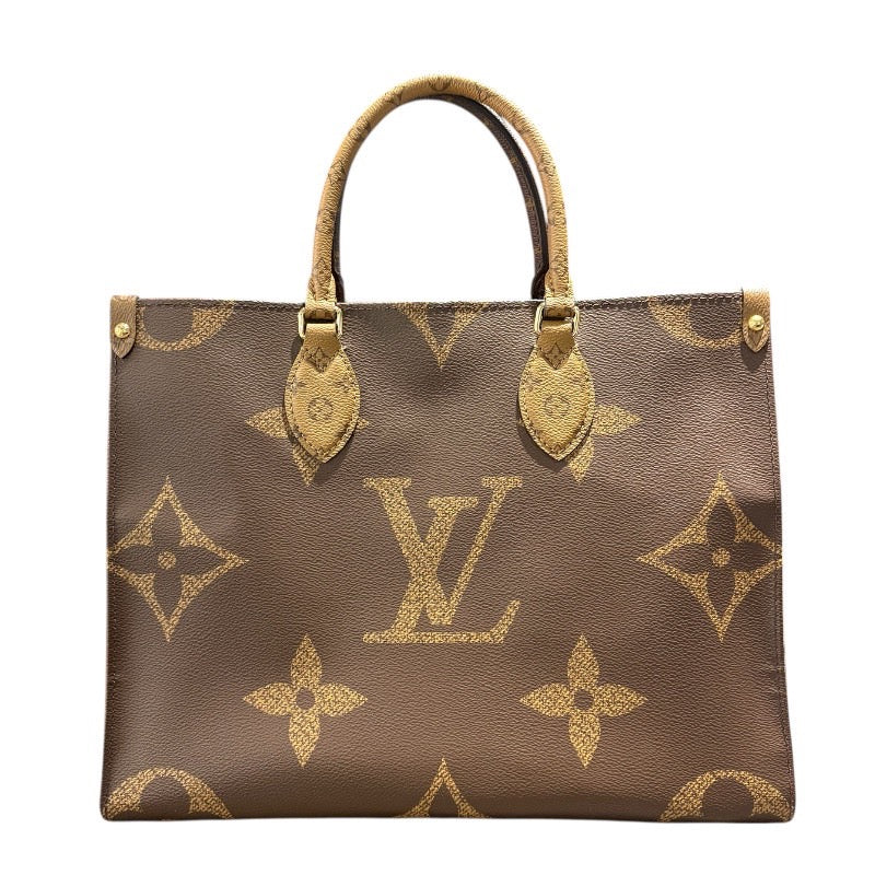 ルイ・ヴィトン LOUIS VUITTON オンザゴーMM M4532 ブラウン モノグラムジャイアント・リバース レディース ハンドバッグ