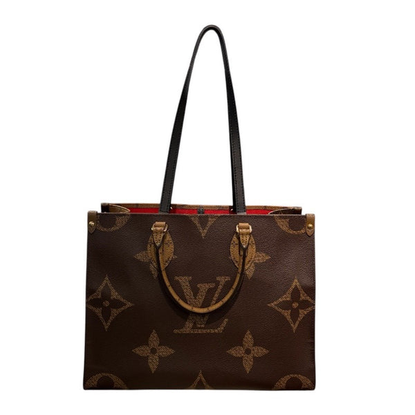 ルイ・ヴィトン LOUIS VUITTON オンザゴーMM M4532 ブラウン モノグラムジャイアント・リバース レディース ハンドバッグ