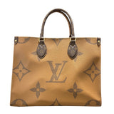 ルイ・ヴィトン LOUIS VUITTON オンザゴーMM M4532 ブラウン モノグラムジャイアント・リバース レディース ハンドバッグ