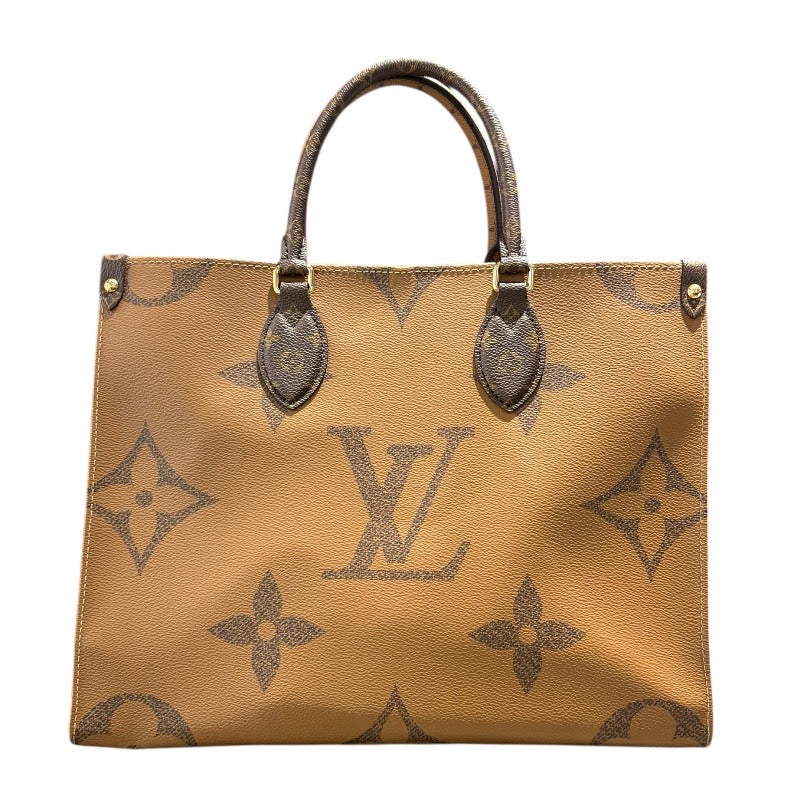 ルイ・ヴィトン LOUIS VUITTON オンザゴーMM M4532 ブラウン モノグラムジャイアント・リバース レディース ハンドバッグ