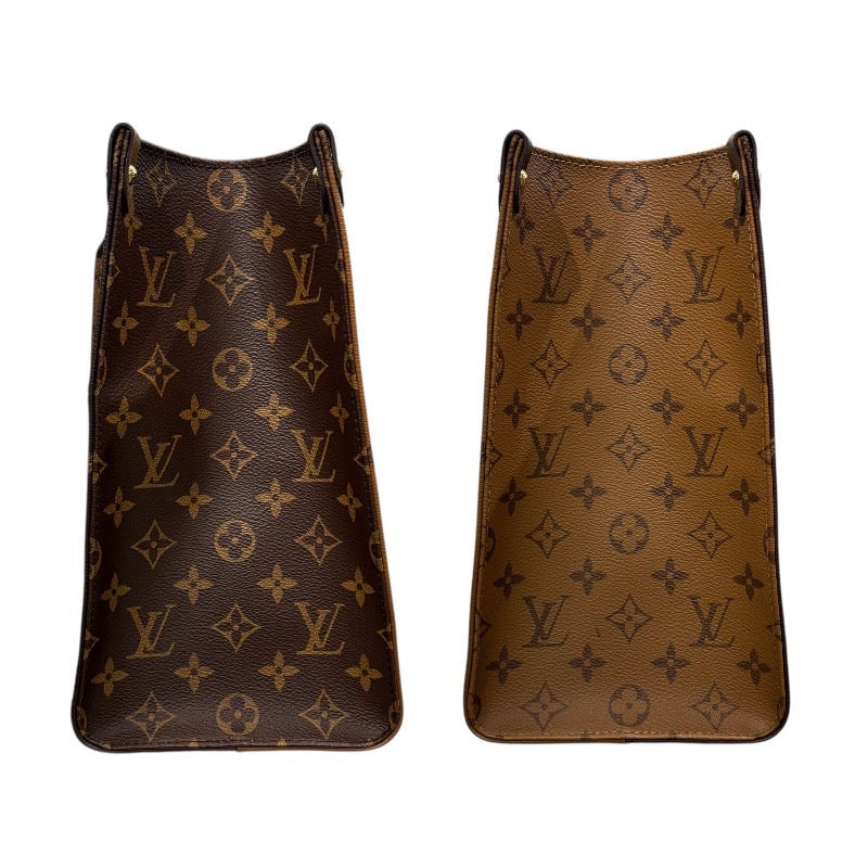 ルイ・ヴィトン LOUIS VUITTON オンザゴーMM M4532 ブラウン モノグラムジャイアント・リバース レディース ハンドバッグ