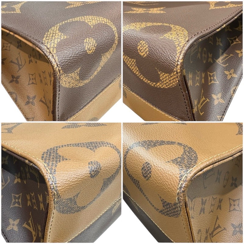 ルイ・ヴィトン LOUIS VUITTON オンザゴーMM M4532 ブラウン モノグラムジャイアント・リバース レディース ハンドバッグ
