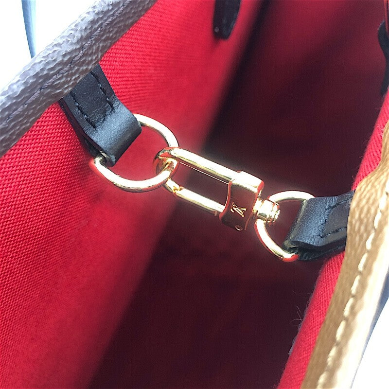ルイ・ヴィトン LOUIS VUITTON オンザゴーGM M45320 ブラウン モノグラム・ジャイアントリバース ユニセックス トートバッグ