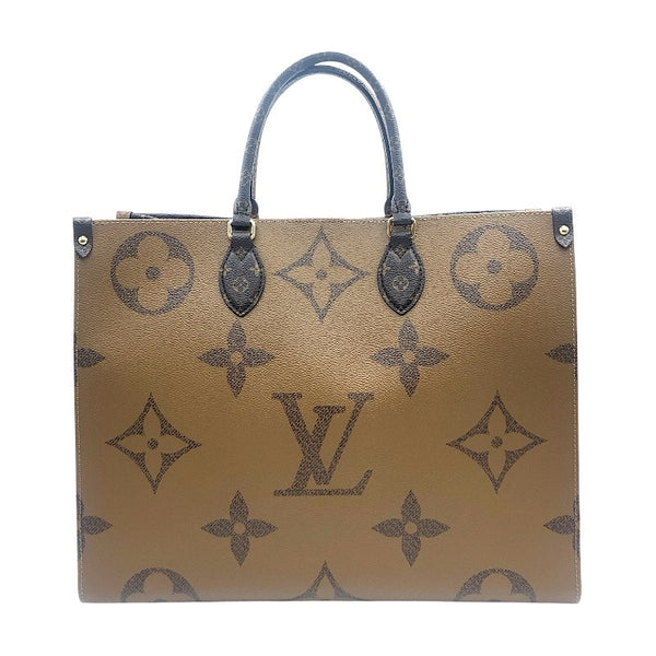 ルイ・ヴィトン LOUIS VUITTON オンザゴーGM M45320 ブラウン モノグラム・ジャイアントリバース ユニセックス トートバッグ