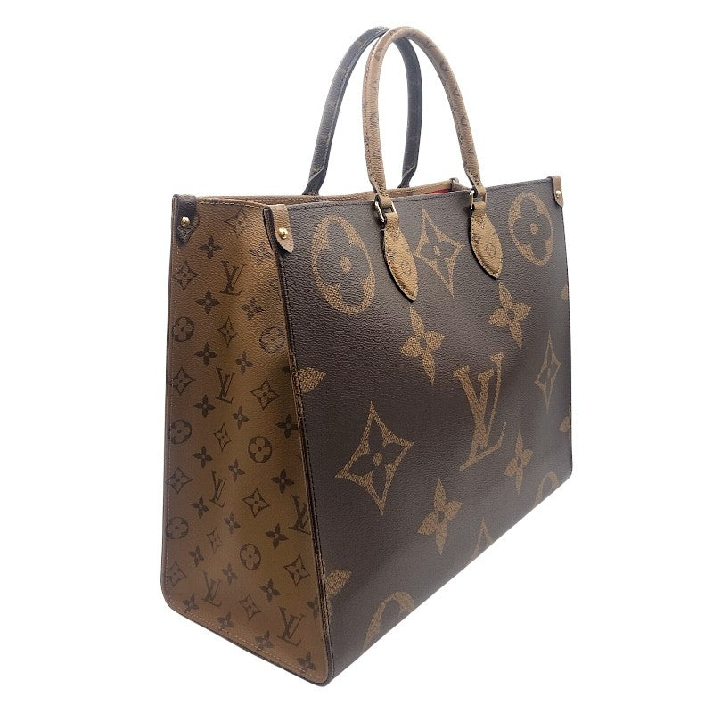 ルイ・ヴィトン LOUIS VUITTON オンザゴーGM M45320 ブラウン モノグラム・ジャイアントリバース ユニセックス トートバッグ