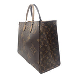 ルイ・ヴィトン LOUIS VUITTON オンザゴーGM M45320 ブラウン モノグラム・ジャイアントリバース ユニセックス トートバッグ
