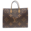 ルイ・ヴィトン LOUIS VUITTON オンザゴーGM M45320 ブラウン モノグラム・ジャイアントリバース ユニセックス トートバッグ