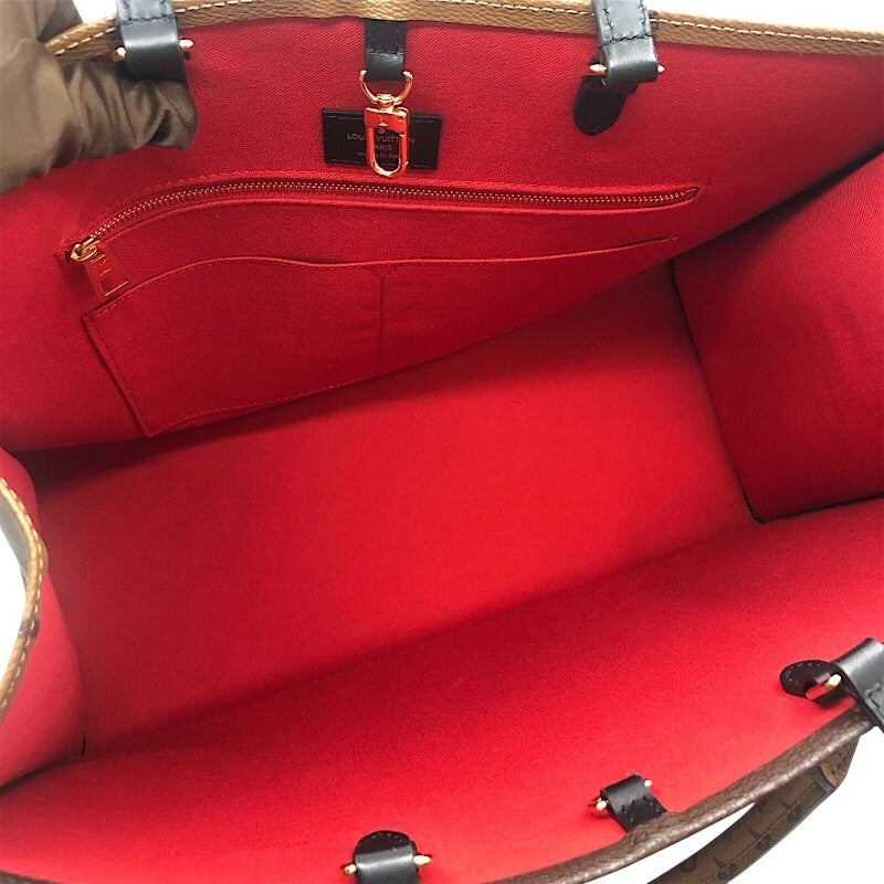 ルイ・ヴィトン LOUIS VUITTON オンザゴーGM M45320 ブラウン モノグラム・ジャイアントリバース ユニセックス トートバッグ