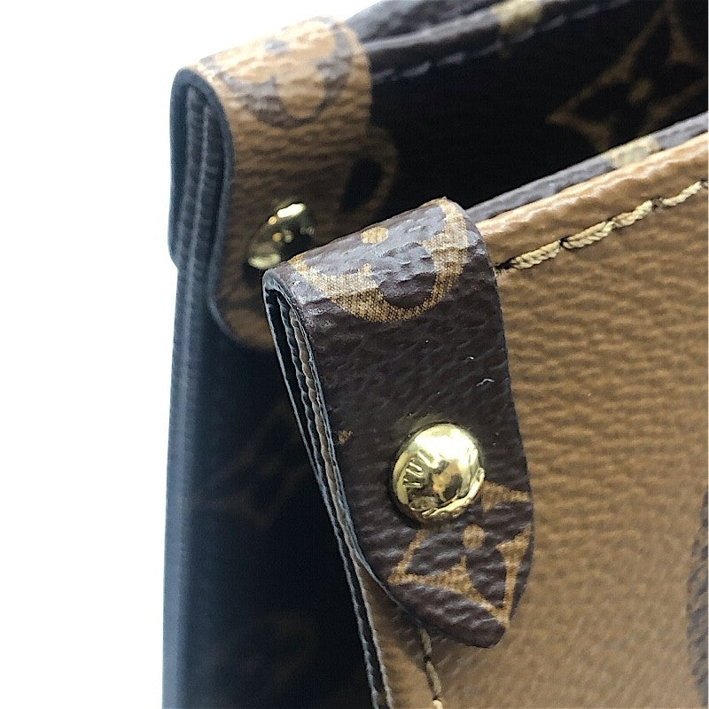 ルイ・ヴィトン LOUIS VUITTON オンザゴーGM M45320 ブラウン モノグラム・ジャイアントリバース ユニセックス トートバッグ