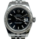 ロレックス ROLEX デイトジャスト26 179174 ブラック WG/SS 自動巻き レディース 腕時計