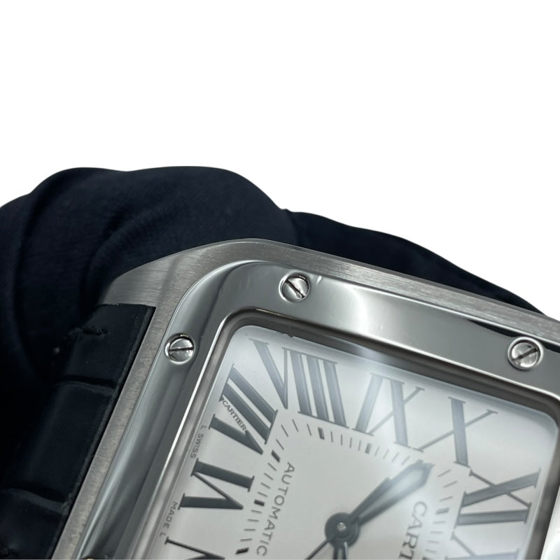 カルティエ Cartier サントス 100 LM サントス誕生100周年記念限定モデル W20073X8 シルバー メンズ 腕時計