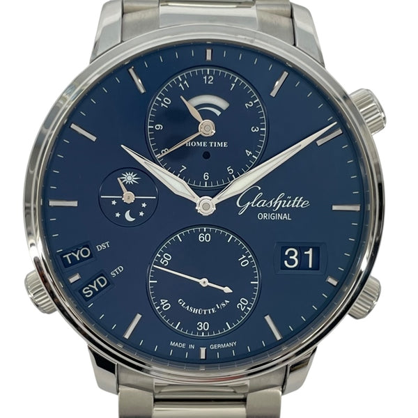 グラスフュッテ・オリジナル GLASHUTTE ORIGINAL セネタ・コスモポリト 1-89-02-05-02-70 ブルー SS メンズ 腕時計