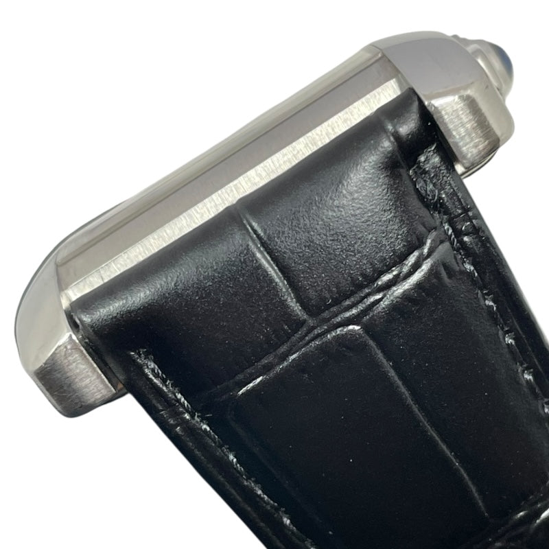 カルティエ Cartier タンクMC クロノグラフ W5330007 ホワイト SS/革ベルト（社外品） 自動巻き メンズ 腕時計