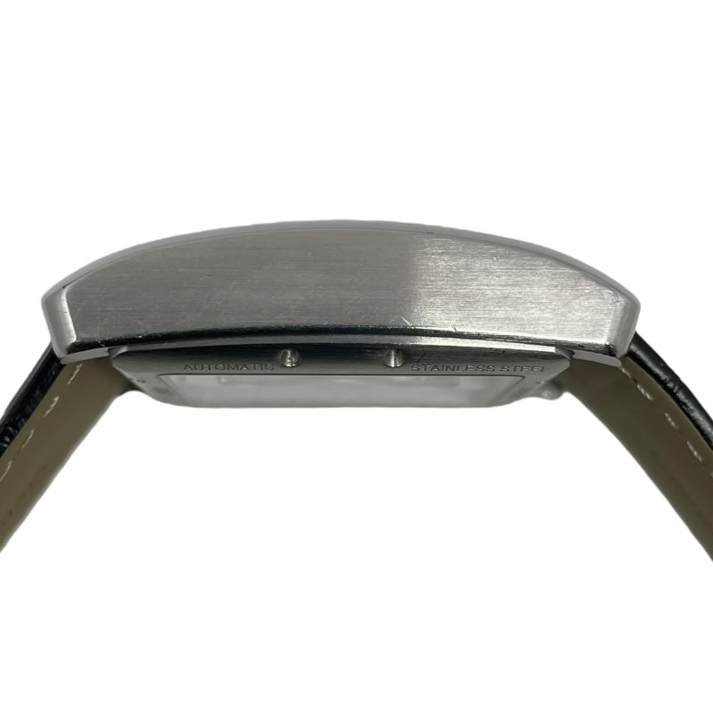 カルティエ Cartier タンクMC クロノグラフ W5330007 ホワイト SS/革ベルト（社外品） 自動巻き メンズ 腕時計