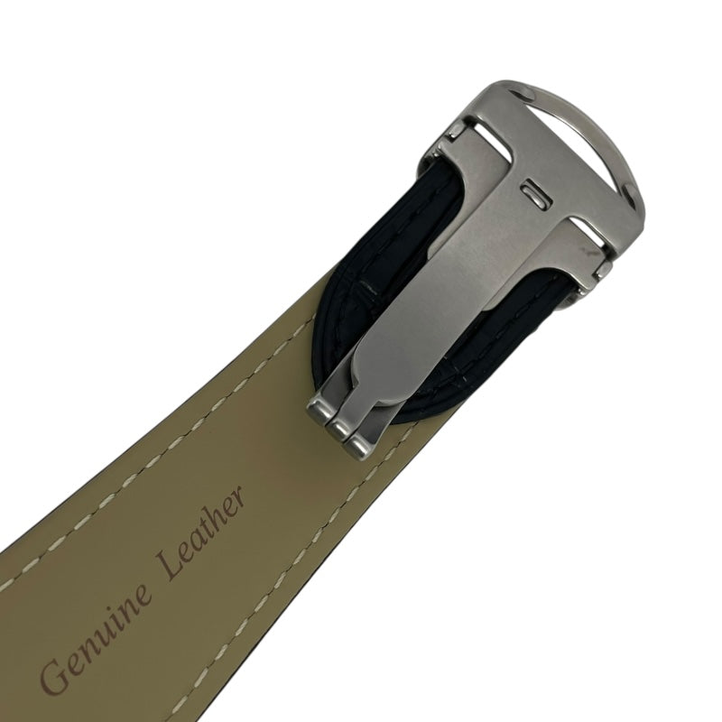 カルティエ Cartier タンクMC クロノグラフ W5330007 ホワイト SS/革ベルト（社外品） 自動巻き メンズ 腕時計