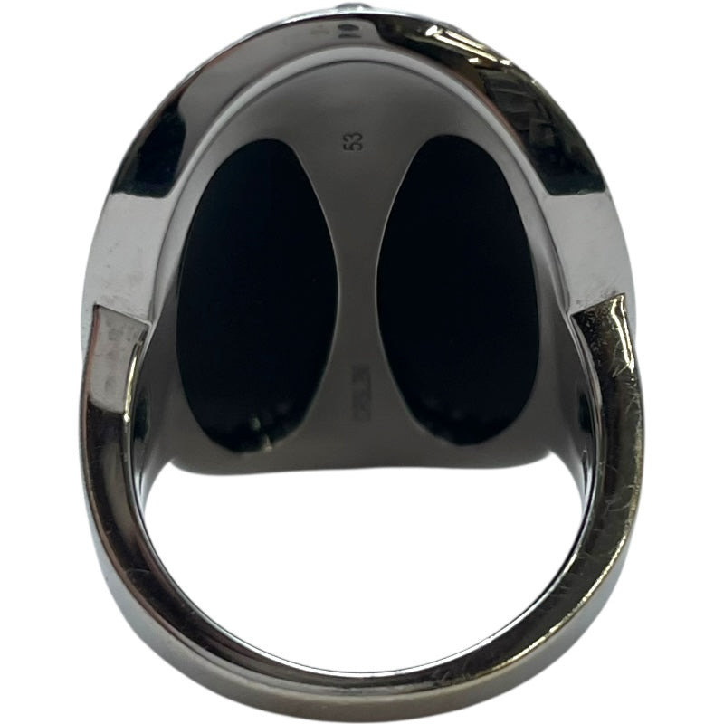 ブルガリ BVLGARI インタルシオリング ホワイトゴールド 750WG/オニキス/ダイヤモンド ジュエリー