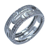 ブルガリ BVLGARI パレンテシオープンワークダイヤリング ホワイトゴールド K18WG ジュエリー