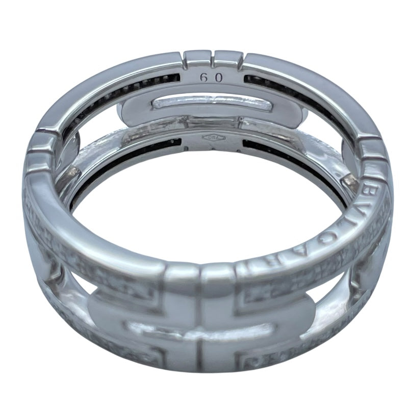 ブルガリ BVLGARI パレンテシオープンワークダイヤリング ホワイトゴールド K18WG ジュエリー