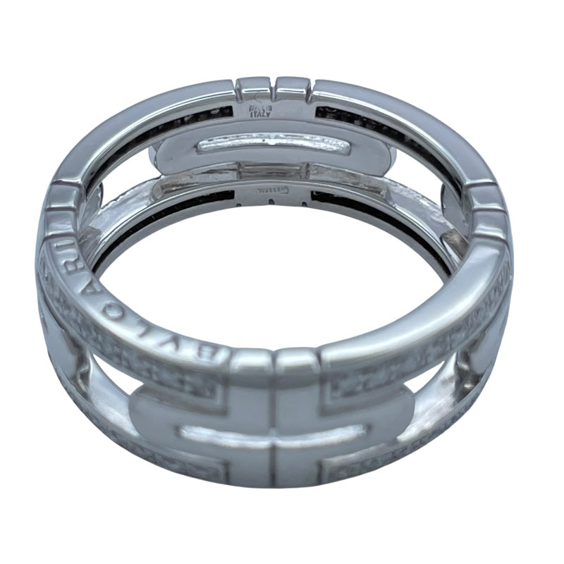 ブルガリ BVLGARI パレンテシオープンワークダイヤリング ホワイトゴールド K18WG ジュエリー