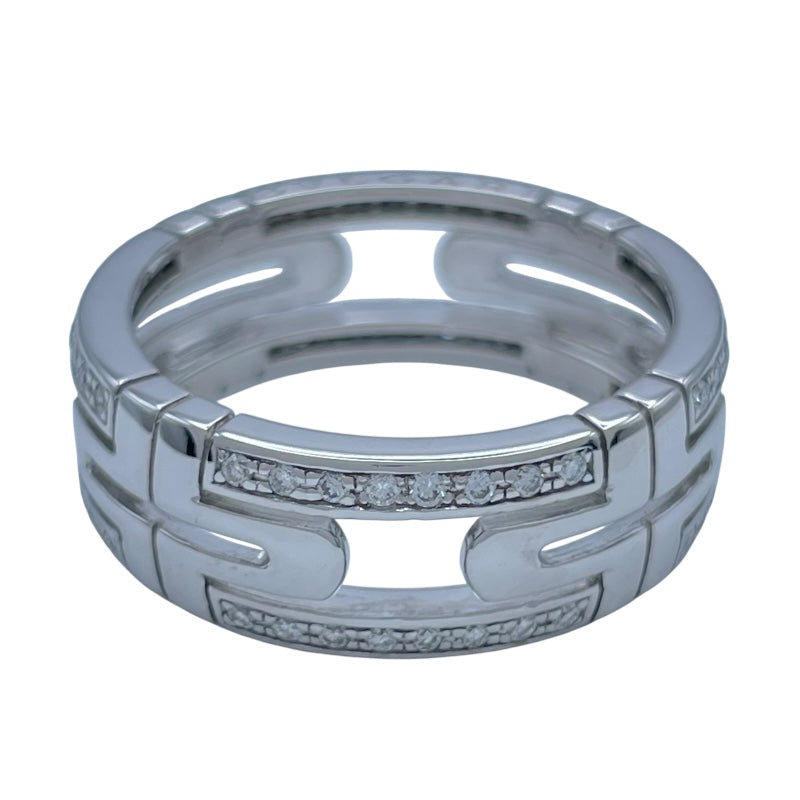 ブルガリ BVLGARI パレンテシオープンワークダイヤリング ホワイトゴールド K18WG ジュエリー