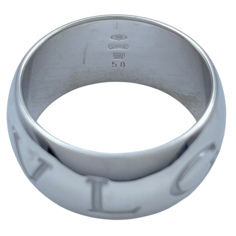 ブルガリ BVLGARI モノロゴリング ホワイトゴールド K18WG ジュエリー