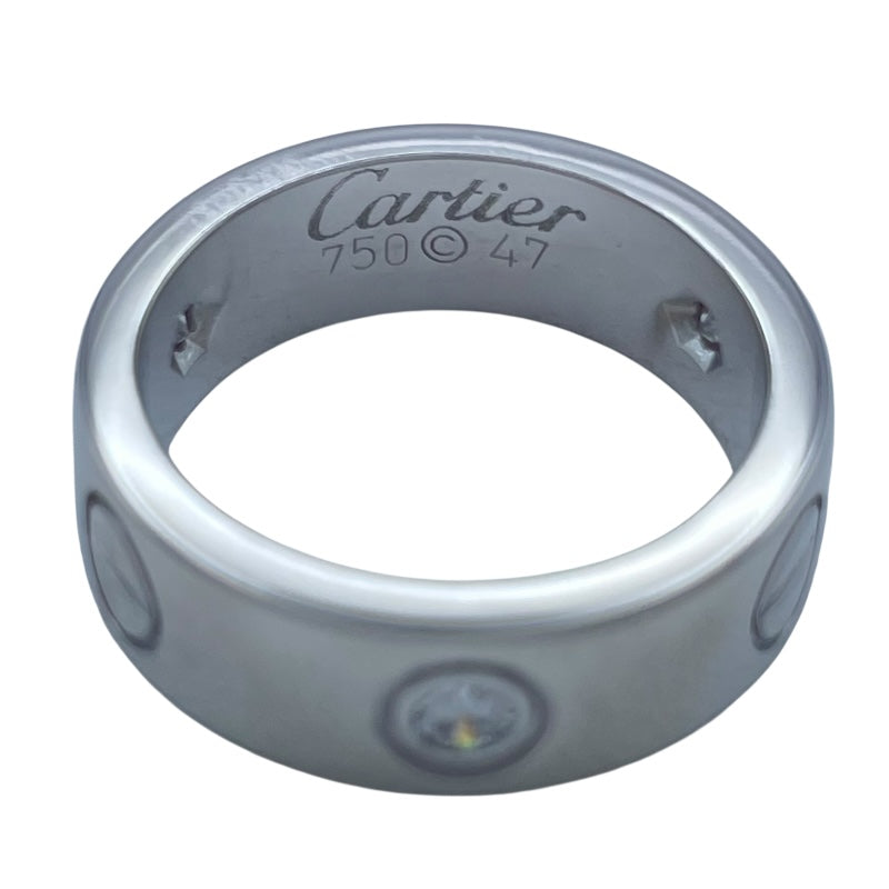 カルティエ Cartier ラブリングハーフダイヤ3P ホワイトゴールド 750 ダイヤモンド ジュエリー