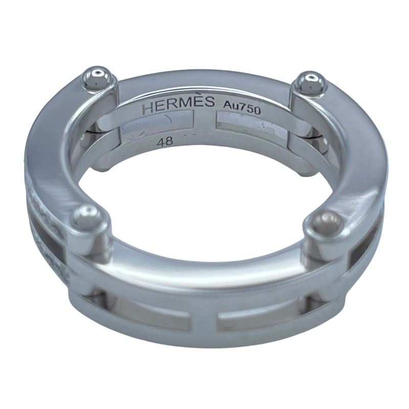 エルメス HERMES Hロゴダイヤリング ホワイトゴールド Au750 ダイヤモンド ジュエリー