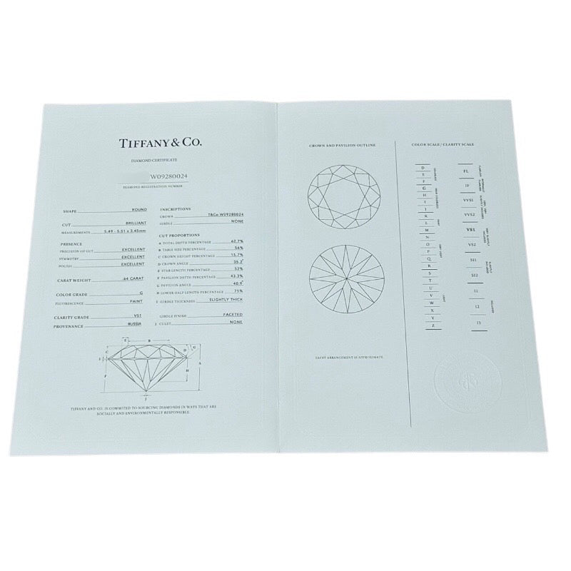 ティファニー TIFFANY＆CO ソリテールダイヤリング プラチナ Pt950 ジュエリー