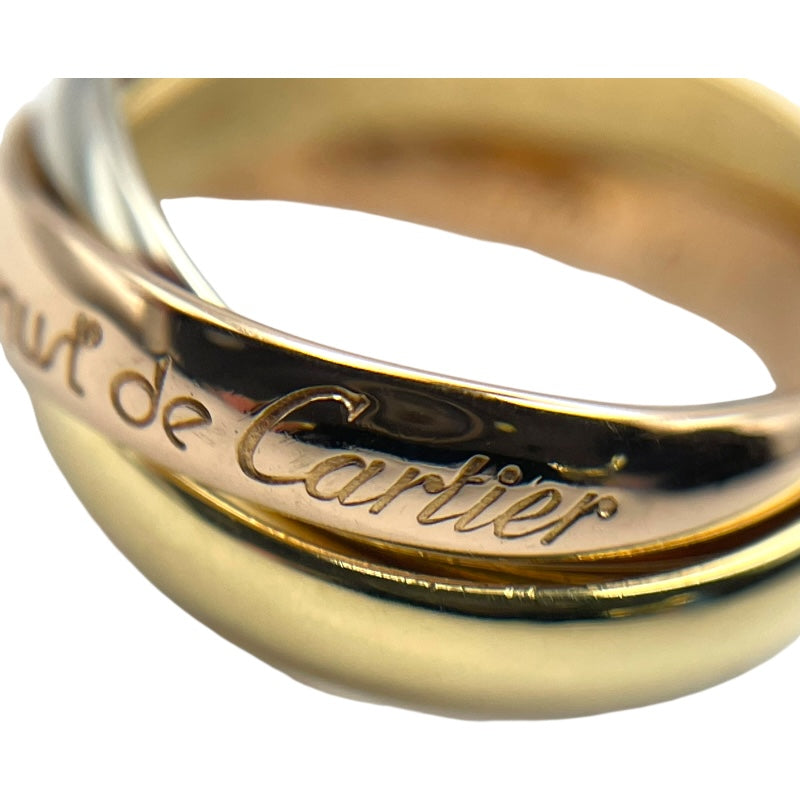 カルティエ Cartier トリニティリング #50(10号) K18YG×K18WG×K18PG ジュエリー