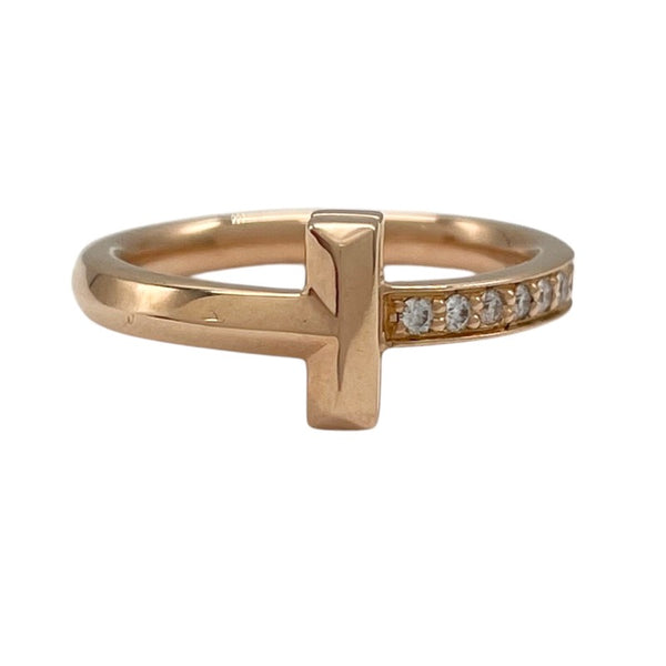 ティファニー TIFFANY＆CO Tワンダイヤリング 8号 K18PG ジュエリー