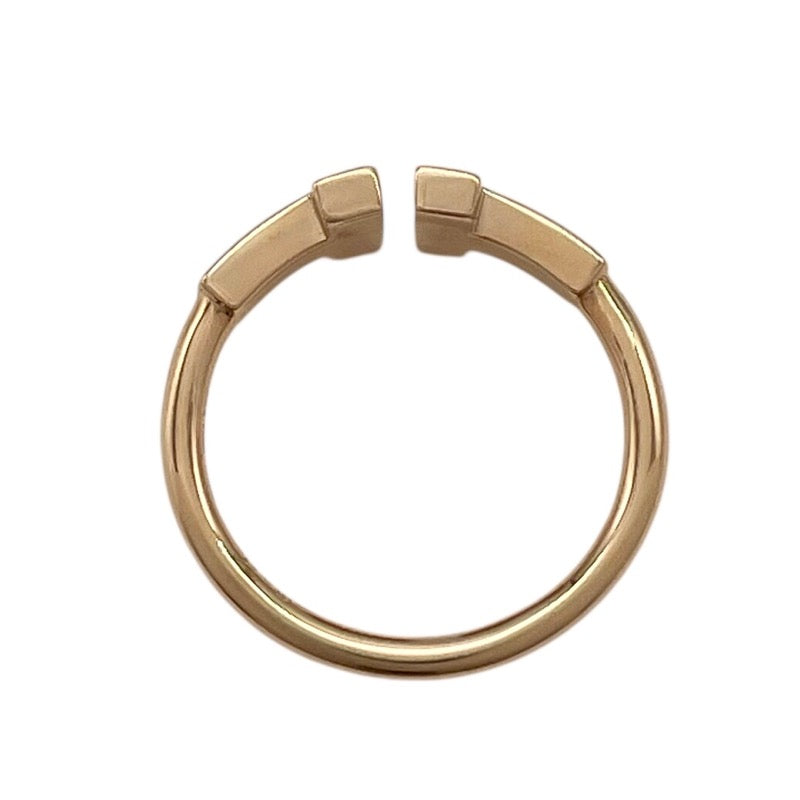 ティファニー TIFFANY＆CO Tワイヤーダイヤリング 約7号 K18PG ジュエリー