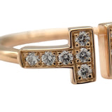 ティファニー TIFFANY＆CO Tワイヤーダイヤリング 約7号 K18PG ジュエリー