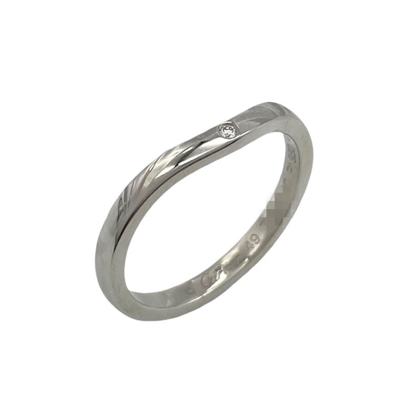 カルティエ Cartier バレリーナ カーブ ウェディング 3P ダイヤリング #49(9号) Pt950 ダイヤモンド ジュエリー