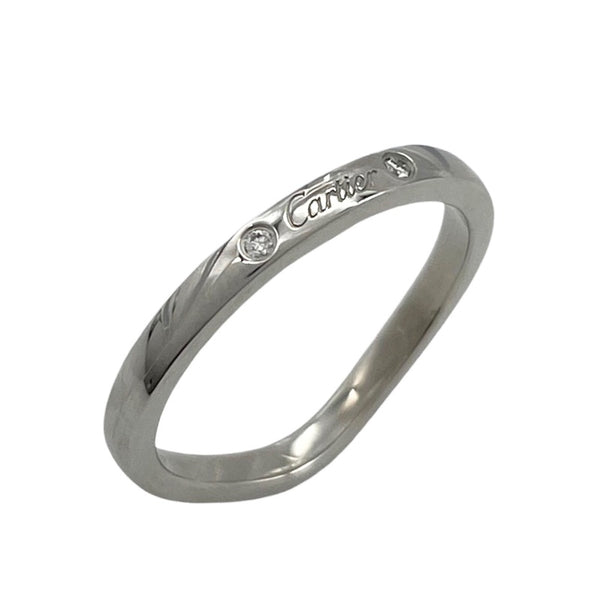 カルティエ Cartier バレリーナ カーブ ウェディング 3P ダイヤリング #49(9号) Pt950 ダイヤモンド ジュエリー