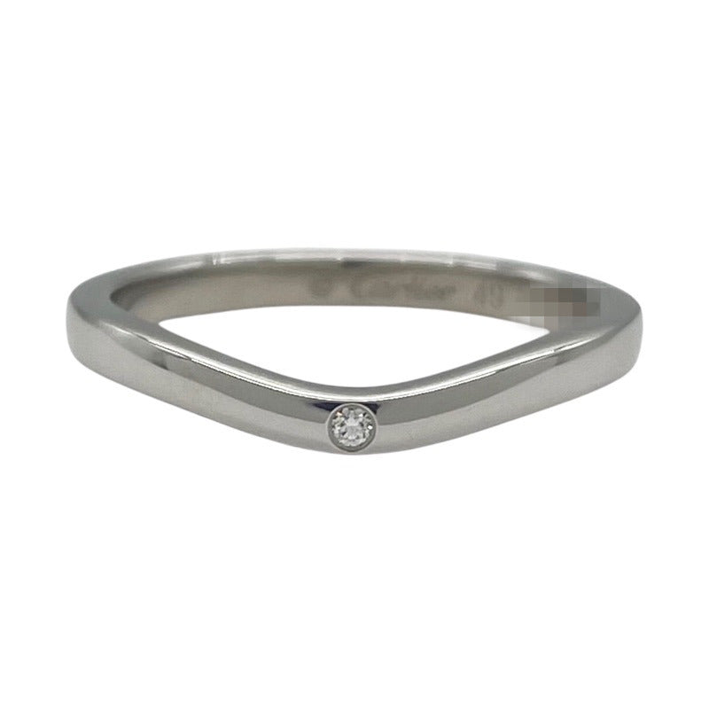 カルティエ Cartier バレリーナ カーブ ウェディング 3P ダイヤリング #49(9号) Pt950 ダイヤモンド ジュエリー